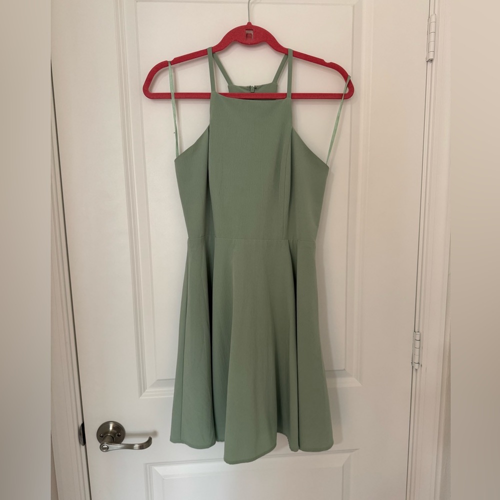 Lulus Medium Mint Mini Dress Above Knee Strappy Sweetheart